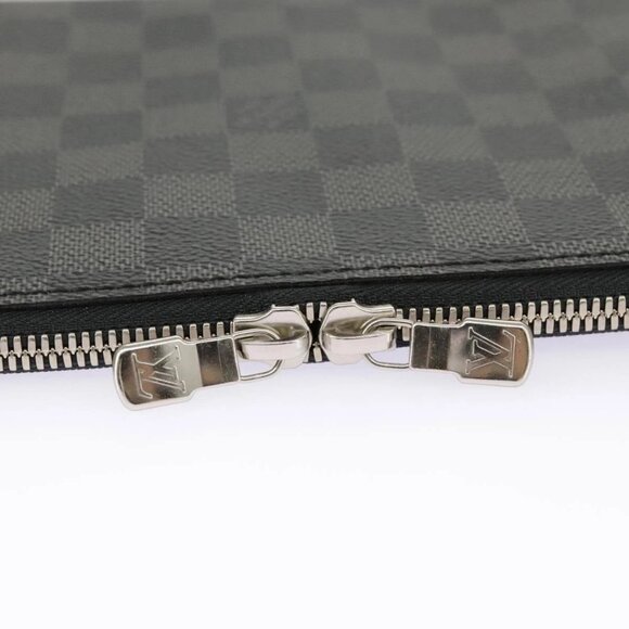 LOUIS VUITTON Damier Graphite Etui 5 Cravat Necktie Case - Picture 7 of 16